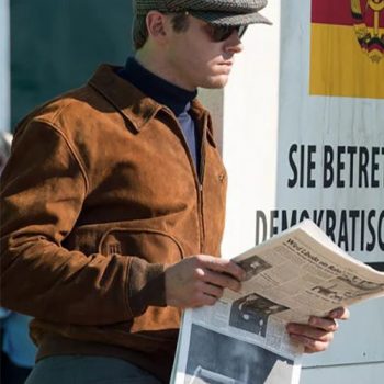 Elevate your style with Armie Hammer's signature leather jacket in France style