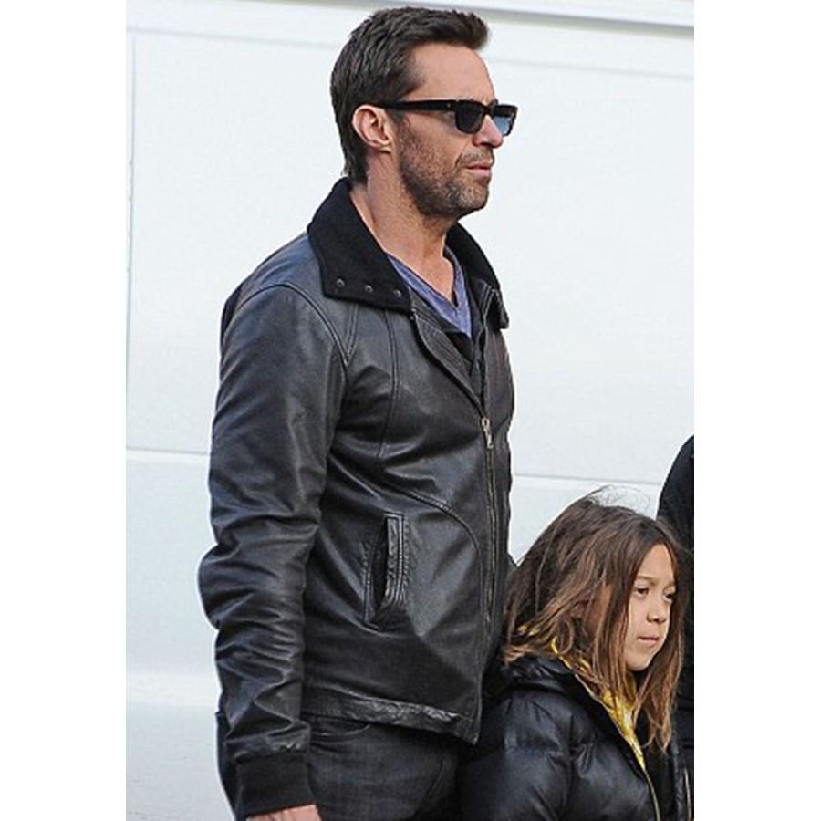 rtytrfy Genuine Black Leather Jacket with Hero Design in American style