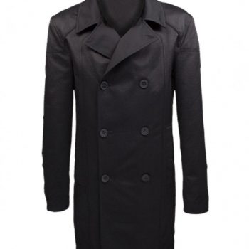 Adam Jensen Human Revolution leather coat front view in USA