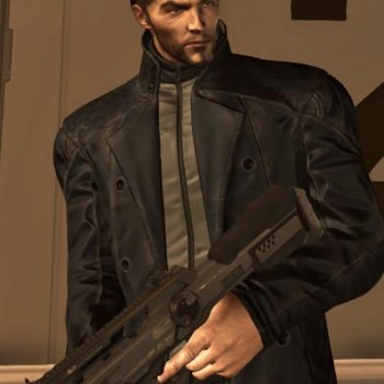 Deus EX Adam Jensen leather coat inspired design in American style