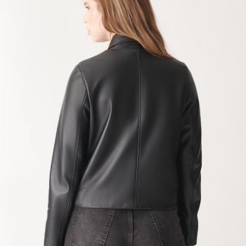 Chic Fashion Choice: Black Sport Leather Jacket by JULIET in United state market