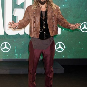 Aquaman distressed leather jacket from Justice League in USA