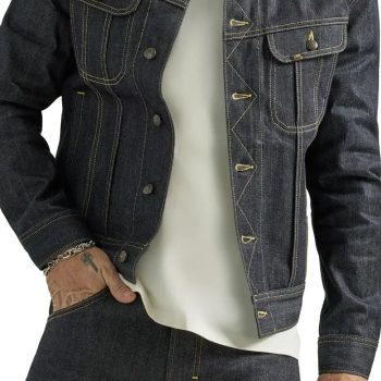 101 Rider denim trucker jacket with classic button closure in USA