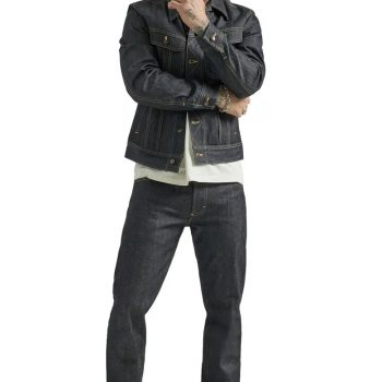 Rugged 101 Rider jean jacket with signature stitch detailing in USA