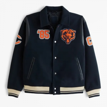 1985 Chicago Bears Super Bowl varsity jacket front view