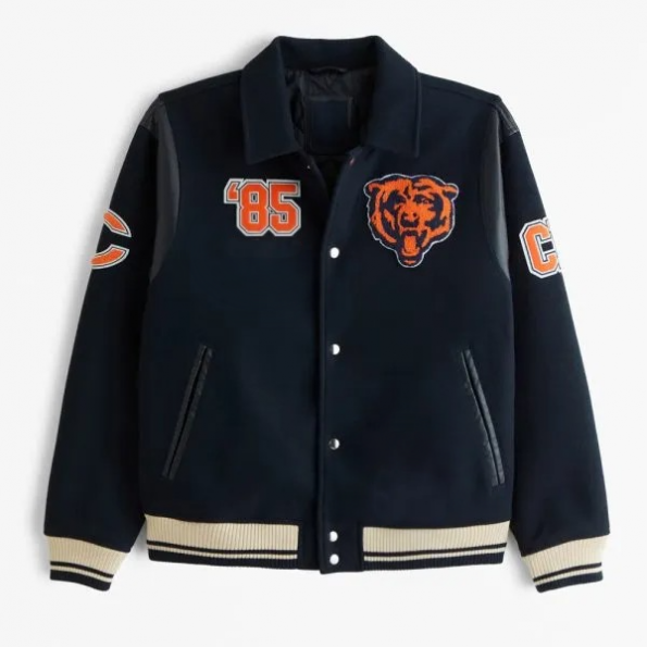 1985 Chicago Bears Super Bowl varsity jacket front view