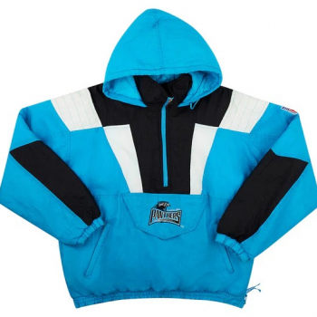 1995–99 Carolina Panthers vintage raincoat front view