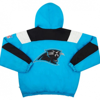 Retro Carolina Panthers rain jacket with logo