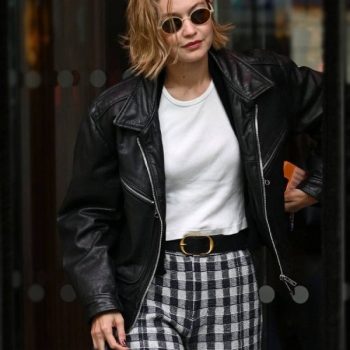 2024 Gigi Hadid Signature Leather Jacket