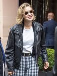 Gigi-Hadid-2024-Paris-Fashion-Week-Leather-Jacket