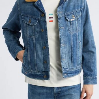 Trendy 2025 cotton denim jacket with distressed accents in USA