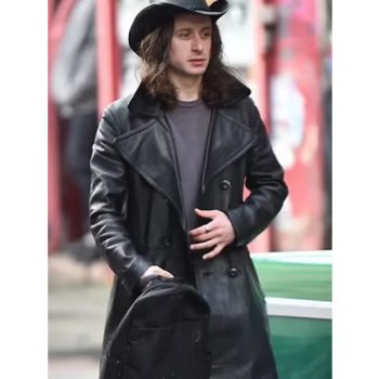 Shop 5lbs of Pressure 2024 Rory Culkin Black Leather Coat