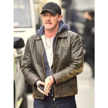 Shop 5lbs Of Pressure Luke Evans Brown Leather Jacket