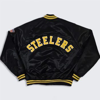 Retro Steelers black satin jacket