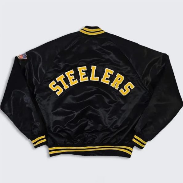 Retro Steelers black satin jacket