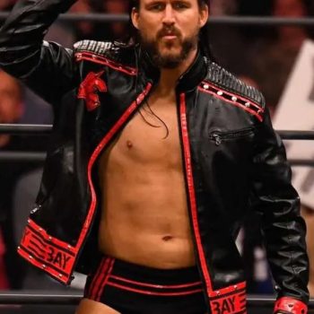 front view WWE-American-Wrestler-Adam-Cole-Black-Leather