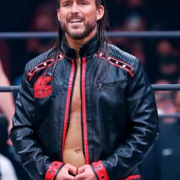 front view WWE-American-Wrestler-Adam-Cole-Black-Leather