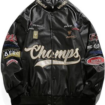 Aelfric Eden oversized faux leather racing jacket in USA