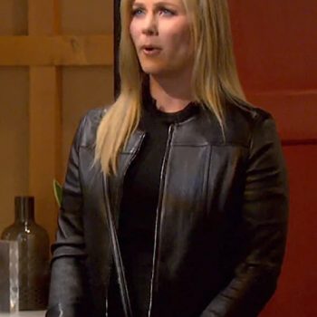 Alison Sweeney rocks a stylish leather jacket in USA market