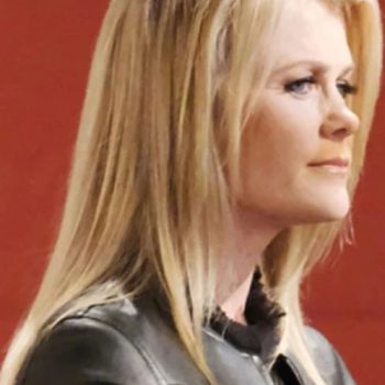 Get the celebrity look with Alison Sweeney's leather jacket in American style