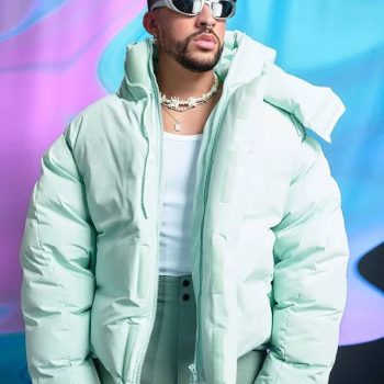 Bad Bunny puffer hooded jacket from American Music Awards in USA