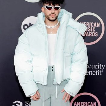 Stylish puffer jacket worn by Bad Bunny at American Music Awards in United state market
