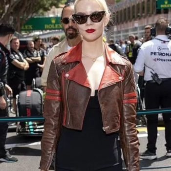 Chic Short Biker Jacket Inspired by Anya Taylor-Joy