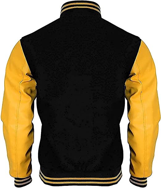 61A7KzAzGXS._AC_UX522 black and yellow wool leather jacket for men
