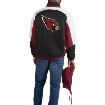 Arizona Cardinal Removable Hood Football Jacket Back
