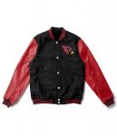 NFL Arizona Cardinals Varsity Jacket in Black and Burgundy