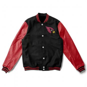 NFL Arizona Cardinals Varsity Jacket in Black and Burgundy