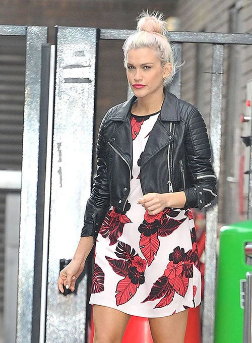 ashleyrobertsleatherjacket1_1 Ashley Roberts Black Leather Coat