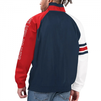 elite atlanta braves nylon half-zip jacket