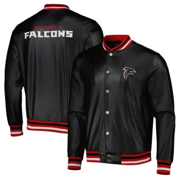Shop Atlanta Falcons The Wild Collective Metallic Black Jacket