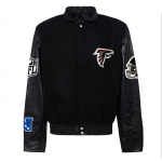 Shop Atlanta Falcons Wool & Leather Varsity Jacket