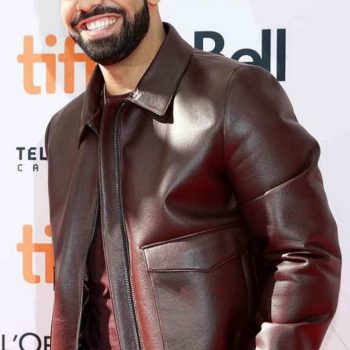 Drake's Stylish Leather Jacket - Decant Series in France style