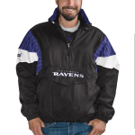Baltimore Ravens NFL 100 quarter-zip jacket front view