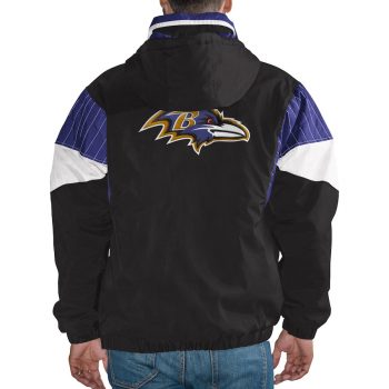 Black breakaway Ravens pullover with NFL logo