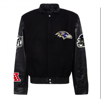 Shop Baltimore Ravens Wool & Leather Varsity Jacket