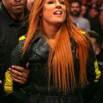 WWE Becky Lynch iconic biker jacket look in France style