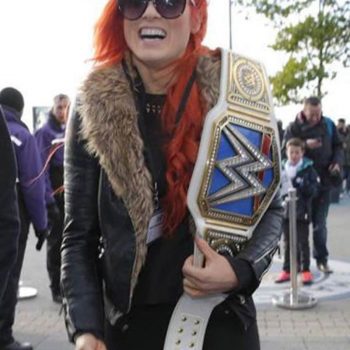 Becky Lynch WWE fur shearling jacket in USA