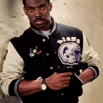 Shop Beverly Hills Cop Eddie Murphy Black Varsity Jacket