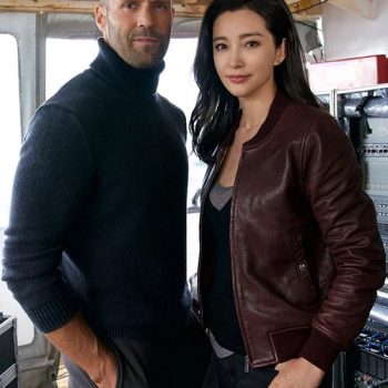 Bingbing Li Exudes Glamour in Leather Jacket in France style