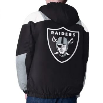 Black Raiders nylon hooded jacket in American Style