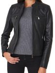 Black-Leather-Biker-Jacket-Womens-Front