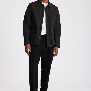 Black technical field jacket for men in USA