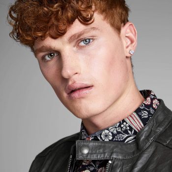 Round nake leather jacket