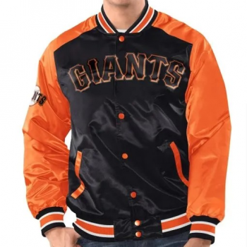 San Francisco Giants black and orange varsity satin jacket in USA