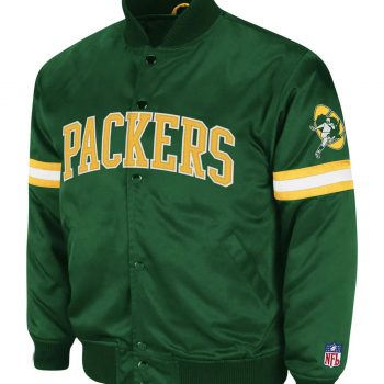 Front View Front View Bomber Backup Bay Packers Green Jacket
