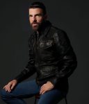 Zachary Quinto Brilliant Minds Leather Jacket in USA